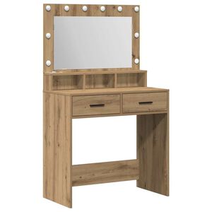 vidaXL Sminkebord Artisan Eik 79 x 41 x 135 cm Konstruert tre