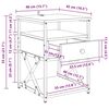 vidaXL Nattbordskap Gammelt tre 40 x 42 x 55 cm Konstruert tre