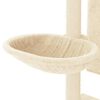 vidaXL Kattetre med klorestolper i sisal kremhvit 130,5 cm