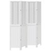 vidaXL Romdeler 4 paneler hvit heltre keisertre