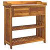 vidaXL Hageskap med skuff Naturlig 93 x 41,5 x 98cm Solid akasietre
