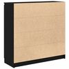 vidaXL Skjenk med skuffer svart eik 100,5x35x98,5 cm konstruert tre