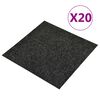 vidaXL Teppe 20 pcs Svart 50 x 50 x 0,5 cm Bitumen