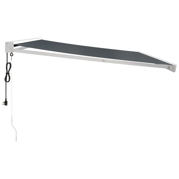 vidaXL Uttrekkbar markise antrasitt 4x3 m stoff og aluminium