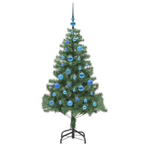 vidaXL Juletre med 150 LED med stativ gr&oslash;nn 150 cm PVC