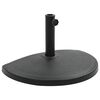 vidaXL Parasollfot polyresin halvrund 15 kg svart