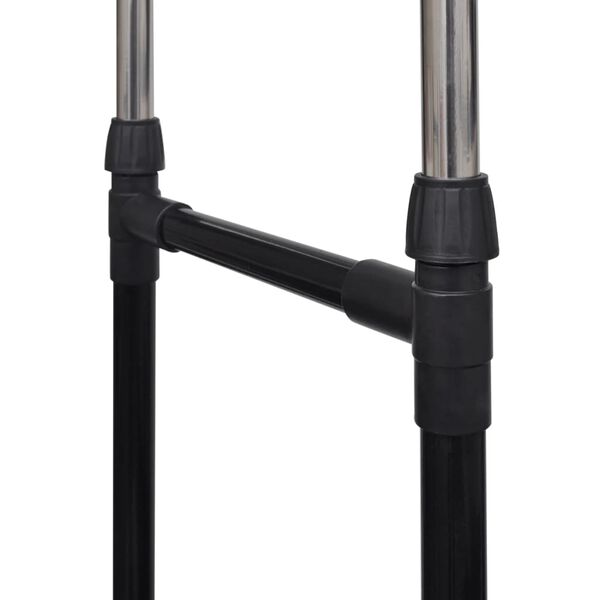 vidaXL Klesstativ justerbart 4 hjul 2 klesstenger