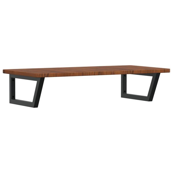 vidaXL Servanthylle veggmontert st&aring;l og heltre eik