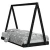 vidaXL Barnesengeramme svart 80x160 cm heltre furu
