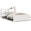 vidaXL Sengeramme med hodegavl hvit 140x200 cm heltre furu