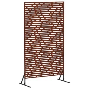 vidaXL Personvernsvegg 100 x 50 x 180 cm Cortenst&aring;l Rusten