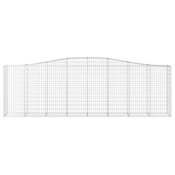 vidaXL Gabionkurver buede 20 stk 400x50x120/140 cm galvanisert jern