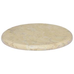 vidaXL Bordplate kremhvit &Oslash;40x2,5 cm marmor