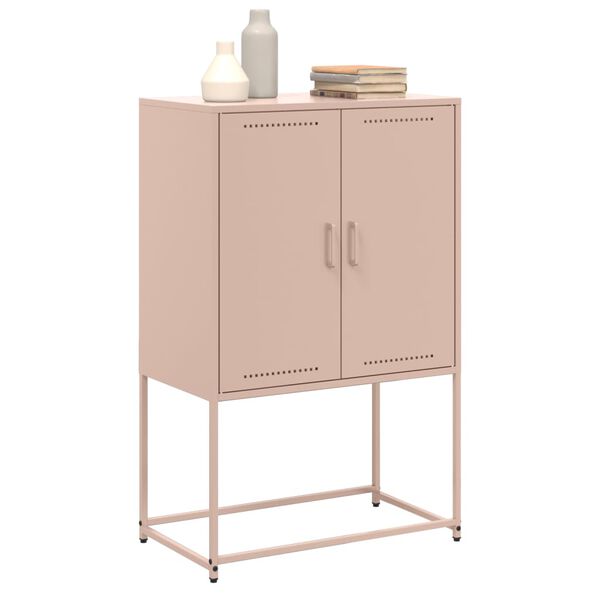vidaXL Highboard rosa 68,5x38,5x107 cm stål