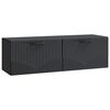 vidaXL Vegghengt TV skap Svart 98 x 31 x 30 cm Konstruert tre