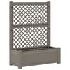 vidaXL Stor plantekasse med espalier Gr&aring; 99,5 x 43 x 133,5 cm PP