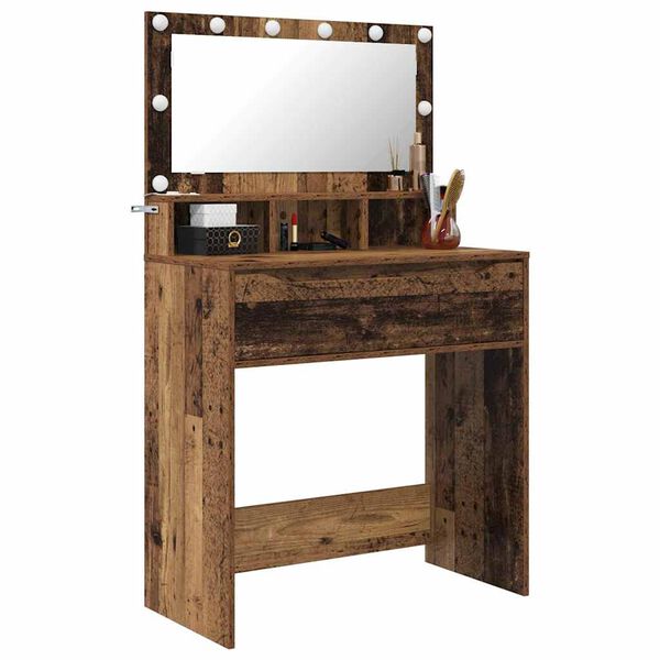 vidaXL Soverom sminkebord Gamle tre 80 x 39,6 x 135 cm Konstruert tre