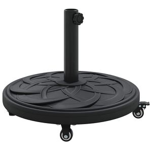 vidaXL Parasollfot 15.35 kg Svart Jern Sirkul&aelig;r