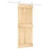 vidaXL Skyved&oslash;r Naturlig og Hvit 80 x 210 cm Massiv Furu Tre