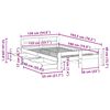 vidaXL Sengeramme uten madrass hvit 135x190 cm heltre furu
