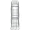 vidaXL Gabionkurver buede 3 stk 200x30x80/100 cm galvanisert jern
