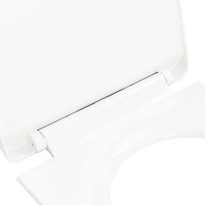 vidaXL Toalettsete med soft-close og hurtigfeste hvit