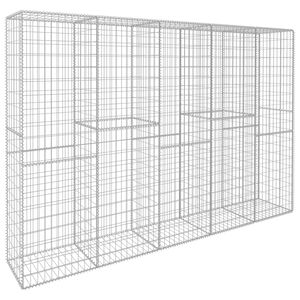 vidaXL Gabion med topp- og bunnlokk galvanisert st&aring;l 300x50x200 cm