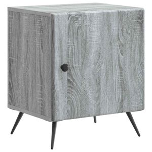 vidaXL Nattbordskap Gr&aring; sonoma 43 x 34,5 x 50 cm Konstruert tre