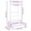 vidaXL Garderobe svart 100x50x200 cm konstruert tre