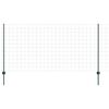 vidaXL Euro gjerdet med stolpe 25 x 1,2 m PVC-belagt st&aring;l Gr&oslash;nn Mesh