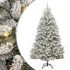 vidaXL Kunstig juletre med 300 LED Gr&oslash;nn og hvit 270 cm PVC og metall