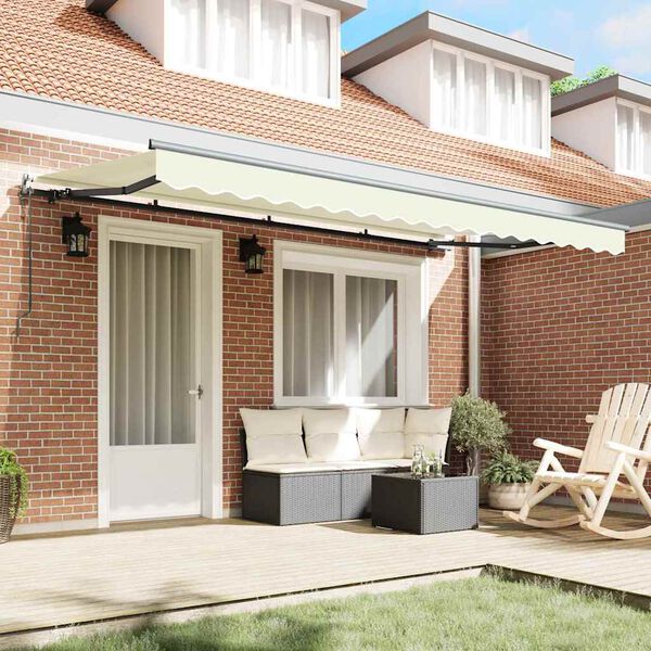 vidaXL Innvendbar Markise Krem 400 x 200 cm stoff