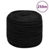 vidaXL Arbeidstau svart 10 mm 250 m polyester