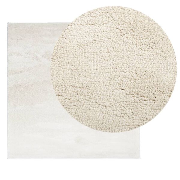 vidaXL Teppe OVIEDO kort luv beige 160x160 cm