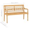 vidaXL Hagesofagruppe 4 deler heltre teak