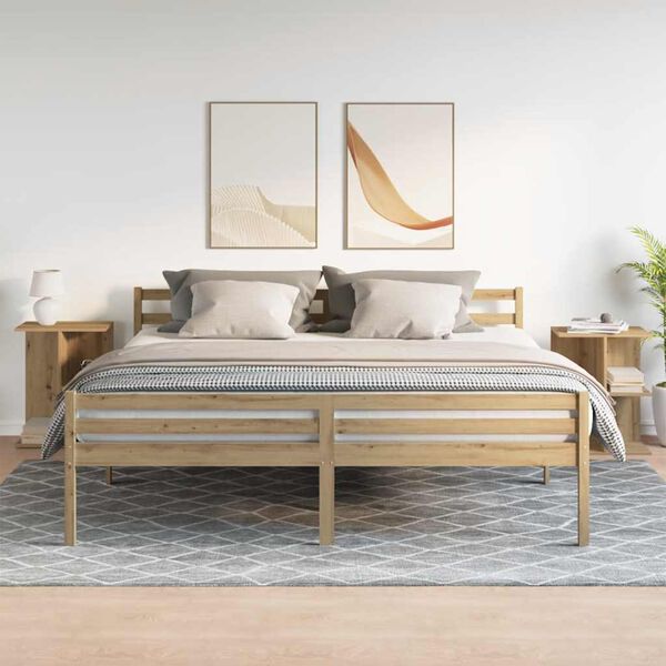 vidaXL Nattbord 2 stk artisan eik 46,5x29x61 cm konstruert tre