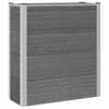vidaXL H&oslash;ybed Gr&aring; 75 x 30 x 22 cm WPC og Aluminium