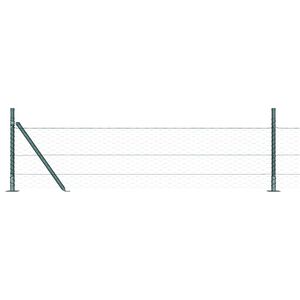 vidaXL Sekskantet gjerde med betongbase 25 x 0,5 m PVC-belagt st&aring;l