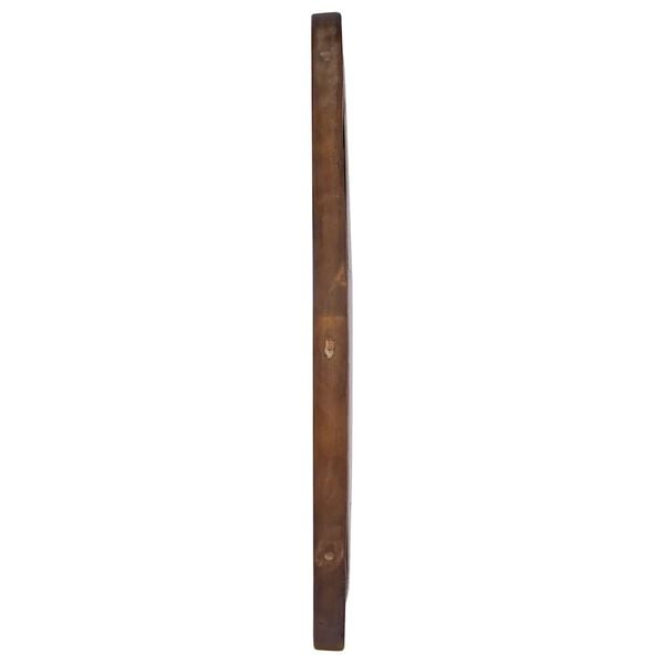 vidaXL Veggspeil 60 cm teak rund