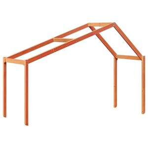vidaXL Tak for barneseng voksbrun 213x95,5x144,5 cm heltre furu