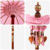 vidaXL Balinesisk parasoll med base Rosa 95 x 95 x 260 cm