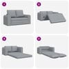 vidaXL Sammenleggbar Sofa seng Lysegr&aring; 148 x 71 x 83 cm stoff