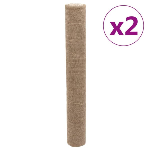 vidaXL Juteruller 2 stk 1x50 m 100% jute 200 gsm