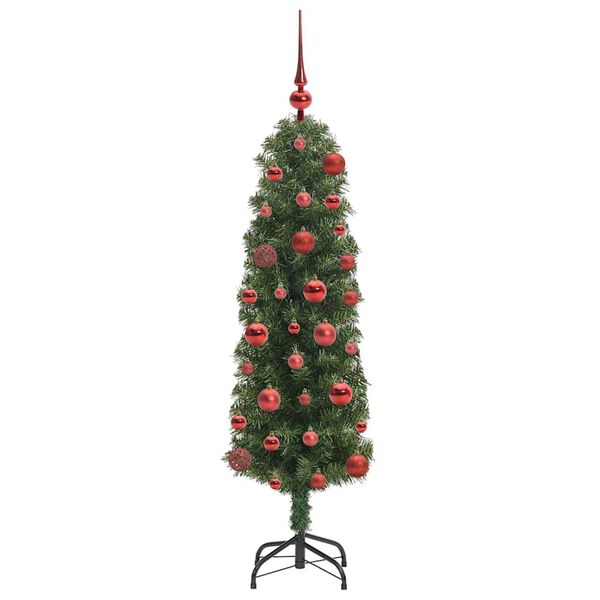 vidaXL Kunstig juletre med 150 LED gr&oslash;nn 120 cm PVC og st&aring;l og plast