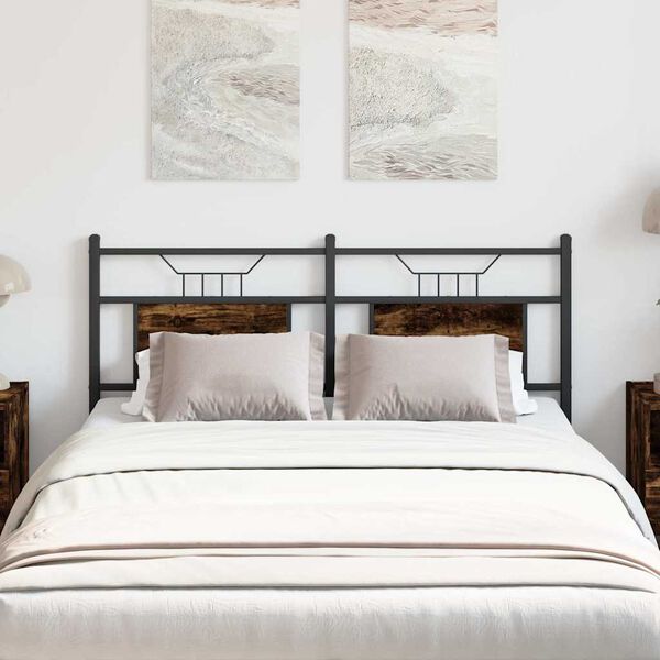 vidaXL Hodegavl r&oslash;kt eik 137 cm konstruert tre og st&aring;l