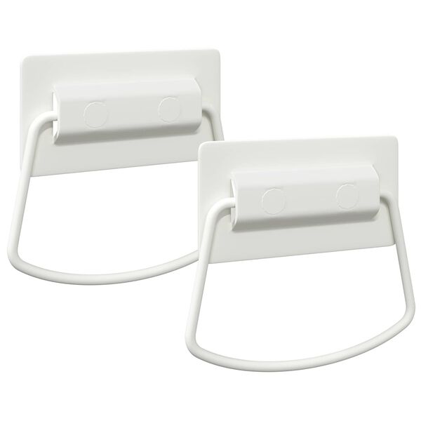 vidaXL Skaph&aring;ndtak 2 pcs Hvit 85 x 45 mm Metall