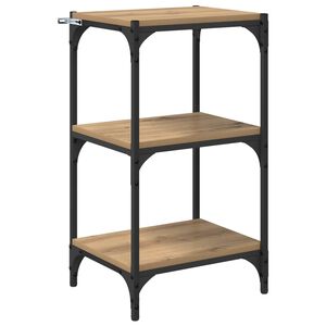 vidaXL Bokskap 3 niv&aring;er 40 x 33 x 70,5 cm Ingeni&oslash;rtre og jern