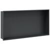 vidaXL Dusjnisje matt svart 62x32x9 cm rustfritt st&aring;l
