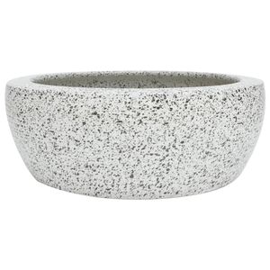 vidaXL Benkeservant gr&aring; rund &Phi;41x14 cm keramikk