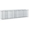 vidaXL Gabion hevet seng 2 stk. 300 x 50 x 80 cm Galvanisert st&aring;l S&oslash;lv